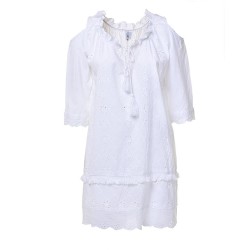 Ble 5-41-190-0239 Φόρεμα Λευκό  ONE SIZE
