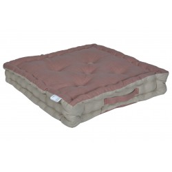 Μαξιλάρι δαπέδου 45x45cm+10cm Σχ.Duo amethyst - md grey100% βαμβ.
