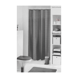 Κουρτίνα μπάνιου Σχ.Quartz 180x200cm μονόχρωμη Jaquared με κρίκους 100% polyester