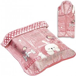 Κουβέρτα βρεφική - Υπνόσακος Art 5252 80x110 Ροζ   Beauty Home