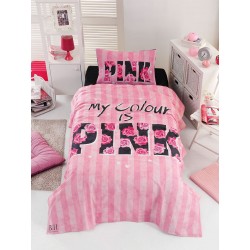 Σετ παπλωματοθήκη μονή Pink Art 6113  160x240  Ροζ   Beauty Home