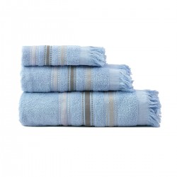 Σετ πετσέτες Art 3259  Σετ 3τμχ  Γαλάζιο   Beauty Home