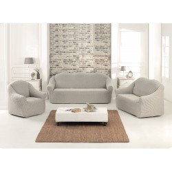 Ελαστικά καλύμματα καναπέ σετ 3τμχ σε 6 χρώματα Art 1581  Σετ 3τμχ  Εκρού Beauty Home