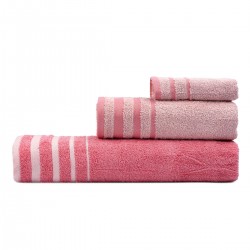 Σετ πετσέτες Art 3313  Σετ 3τμχ Κοραλί,Ροζ   Beauty Home
