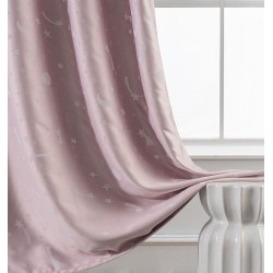 Κουρτίνα φωσφορίζουσα με τρέσα Art 6141 ροζ  140x270 Ροζ   Beauty Home
