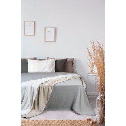Πικέ κουβέρτα υπέρδιπλη Matelasse 230x280 Γκρι   Beauty Home