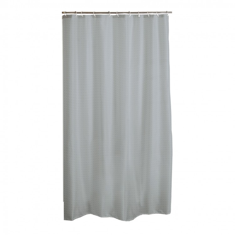 Κουρτίνα μπάνιου Σχ.Quartz 180x200cm μονόχρωμη Jaquared με κρίκους 100% polyester