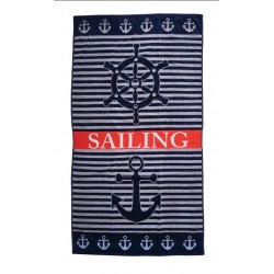 Πετσέτα θαλάσσης  86X160 Σx.Sailing 100% cotton