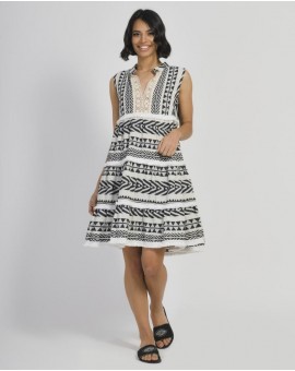Ble 5-41-444-0038 Φόρεμα Με Σχέδια White & Black M, L