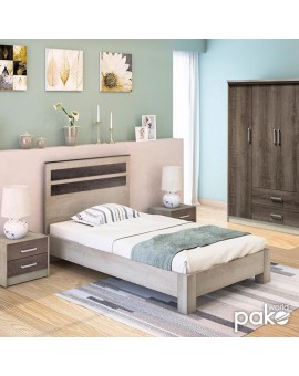 Κρεβάτι μονό OLYMPUS pakoworld σε χρώμα castillo-toro 100x200εκ
