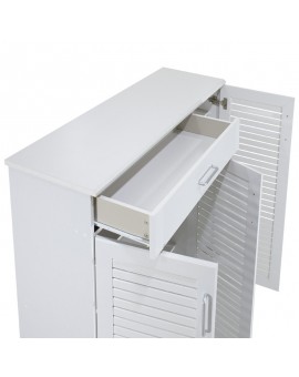 Παπουτσοθήκη-ντουλάπι SANTE pakoworld 30 ζεύγων χρώμα λευκό 120x37x123εκ