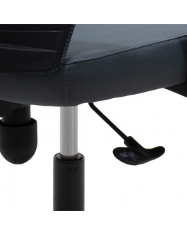 Καρέκλα γραφείου διευθυντή Ghost pakoworld με ύφασμα mesh χρώμα μαύρο - γκρι