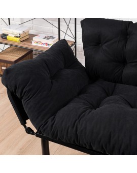 Καναπές κρεβάτι PWF-0018 pakoworld 2θέσιος με ύφασμα χρώμα μαύρο 155x73x85cm