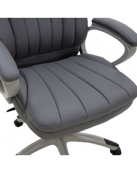 Καρέκλα γραφείου διευθυντή Rabiot pakoworld με pu χρώμα γκρι