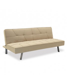Καναπές-κρεβάτι Travis pakoworld 3θέσιος με ύφασμα μπεζ 175x83x74εκ