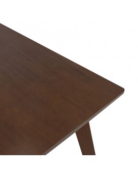 Τραπέζι Benson pakoworld MDF με καπλαμά χρώμα καρυδί 150x90x75εκ