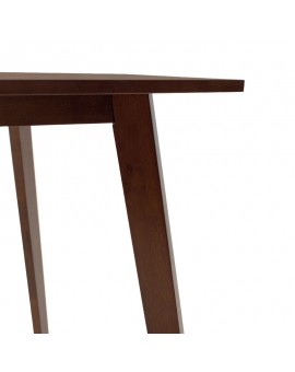Τραπέζι Benson pakoworld MDF με καπλαμά  χρώμα καρυδί 80x80x75εκ