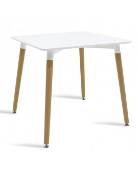 Τραπέζι Natali τετράγωνο MDF χρώμα λευκό 80x80x76εκ
