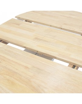 Tραπέζι Lars pakoworld επεκτεινόμενο ξύλο-MDF λευκό-φυσικό Φ100(+38)x100x75εκ
