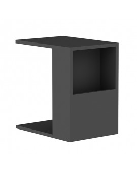 Βοηθητικό τραπέζι σαλονιού Zane pakoworld χρώμα ανθρακί 40x30x50εκ