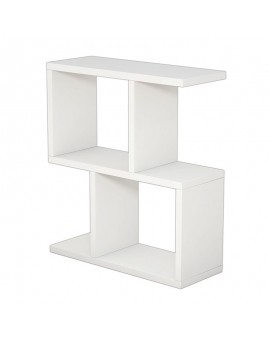 Βοηθητικό τραπέζι σαλονιού Zet pakoworld χρώμα λευκό 51x17x45εκ