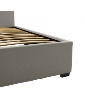 Κρεβάτι Norse pakoworld διπλό ύφασμα γκρι με αποθηκευτικό χώρο 160x200εκ