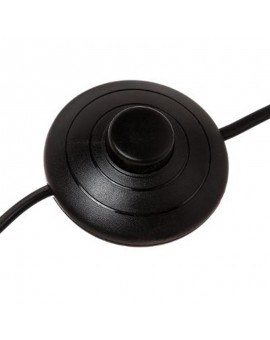 Ρυθμιζόμενο φωτιστικό δαπέδου Runo pakoworld E27 χρώμα καφέ-καπέλο μαύρο Φ46x145εκ