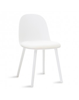 Καρέκλα Earin pakoworld PP-ύφασμα λευκό