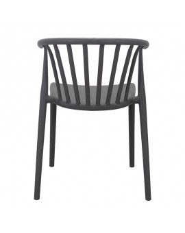 Καρέκλα Zelma pakoworld PP χρώμα ανθρακί