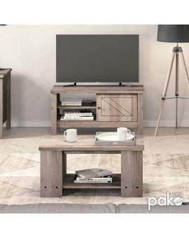 Έπιπλο τηλεόρασης Tara pakoworld rustic oak 102.5x39.5x50.5εκ