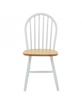 Καρέκλα Adalyn pakoworld ξύλο φυσικό-λευκό πόδι