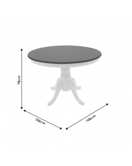Τραπέζι Alice pakoworld MDF φυσικό-λευκό Φ106x78εκ