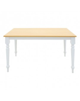 Τραπέζι Alice pakoworld MDF φυσικό-λευκό 120x75x74εκ