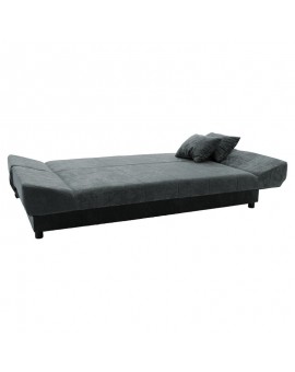 Kαναπές-κρεβάτι Tiko pakoworld 3θέσιος με αποθηκευτικό χώρο ύφασμα ανθρακί 200χ85χ90εκ
