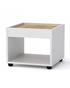 Βοηθητικό τραπέζι Willa pakoworld sonoma-λευκό 42x42x35εκ