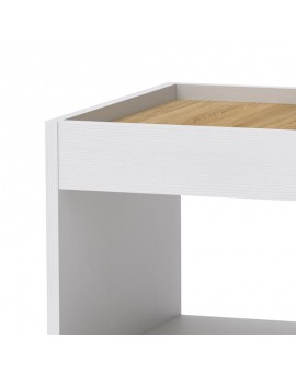 Βοηθητικό τραπέζι Willa pakoworld sonoma-λευκό 42x42x35εκ