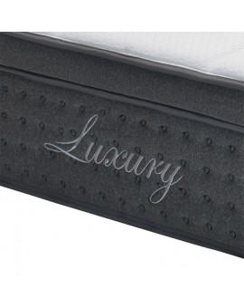 Στρώμα Luxury pakoworld pocket spring+gel memory foam+latex διπλής όψης aloe vera 34-36cm 160x200εκ