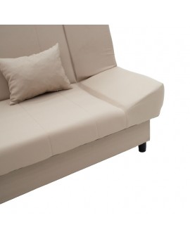 Kαναπές-κρεβάτι Tiko pakoworld 3θέσιος αποθηκευτικός χώρος ύφασμα μπεζ 200x85x90εκ