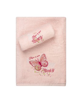 Σετ πετσέτες Art 5402 Σετ 2τμχ Ροζ   Beauty Home