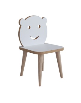 Παιδική καρέκλα Jerry pakoworld λευκό-φυσικό 30x30x47εκ