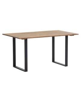 Τραπέζι Sodade pakoworld sonoma-μαύρο 160x80x72.5εκ