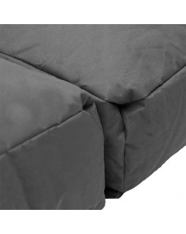 Πολυθρόνα πουφ-κρεβάτι PWF-0558 pakoworld αδιάβροχο γκρι