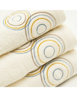 Πετσέτες Σετ 3ΤΜΧ Κύκλοι 70 x 140 / 50 x 90 / 30 x 50 cm