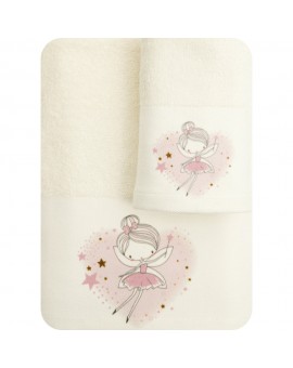 Πετσέτες Σετ 2ΤΜΧ Fairy Εκρού 70 x 120 / 30 x 50 cm
