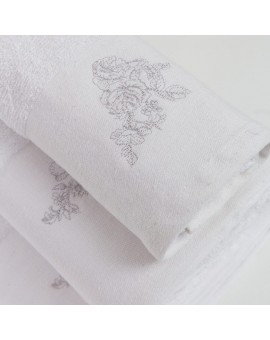 Πετσέτες Σετ 3ΤΜΧ Τριαντάφυλλο 70 x 140 / 50 x 90 / 30 x 50 cm