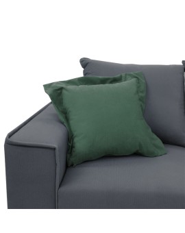 Γωνιακός καναπές Fabulous pakoworld αναστρέψιμος ύφασμα ανθρακί-κυπαρισσί 240x165x95εκ