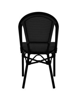 Καρέκλα κήπου Paris pakoworld αλουμίνιο μαύρο-textilene μαύρο