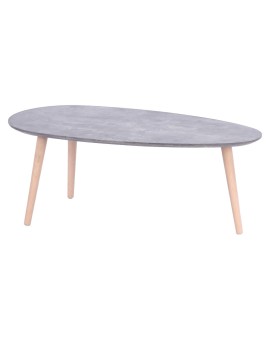 Τραπέζι σαλονιού HAMILTON pakoworld χρώμα γκρι cement-φυσικό 89x48x33εκ