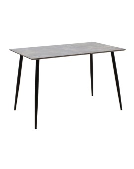 Τραπέζι Cuba pakoworld MDF γκρι cement-μαύρο 120x80x76εκ