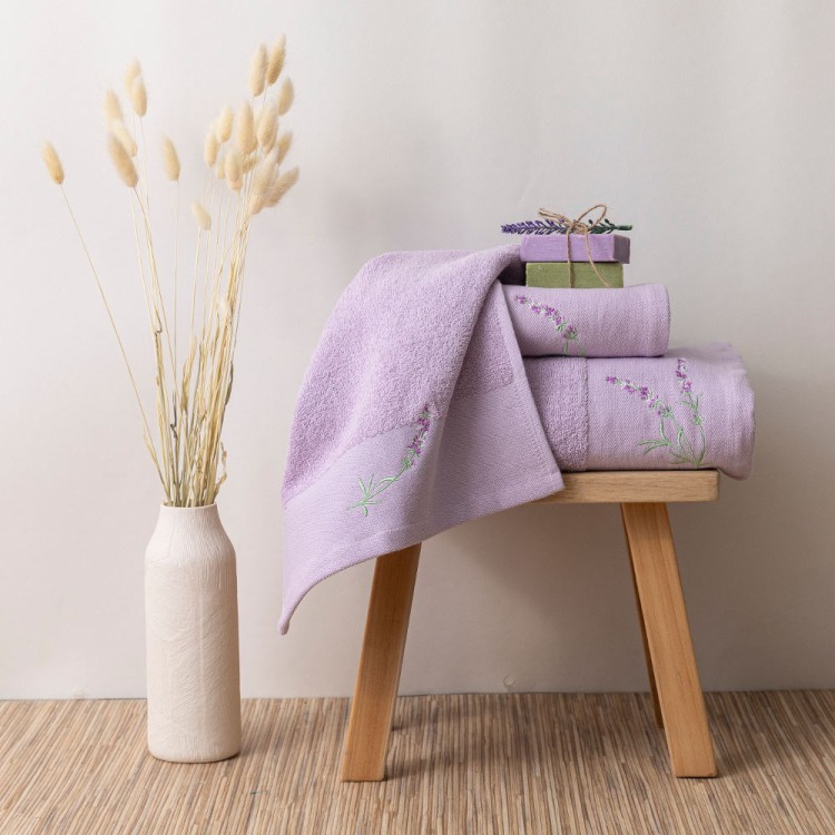 Πετσέτες Σετ 3ΤΜΧ Lavender 70 x 140 / 50 x 90 / 30 x 50 cm